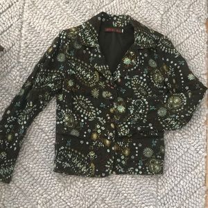 Johnny Was M Eyelet Embroidered Blazer